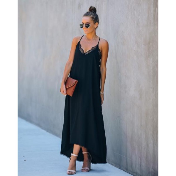 Valle High Low Lace Cami Maxi Dress